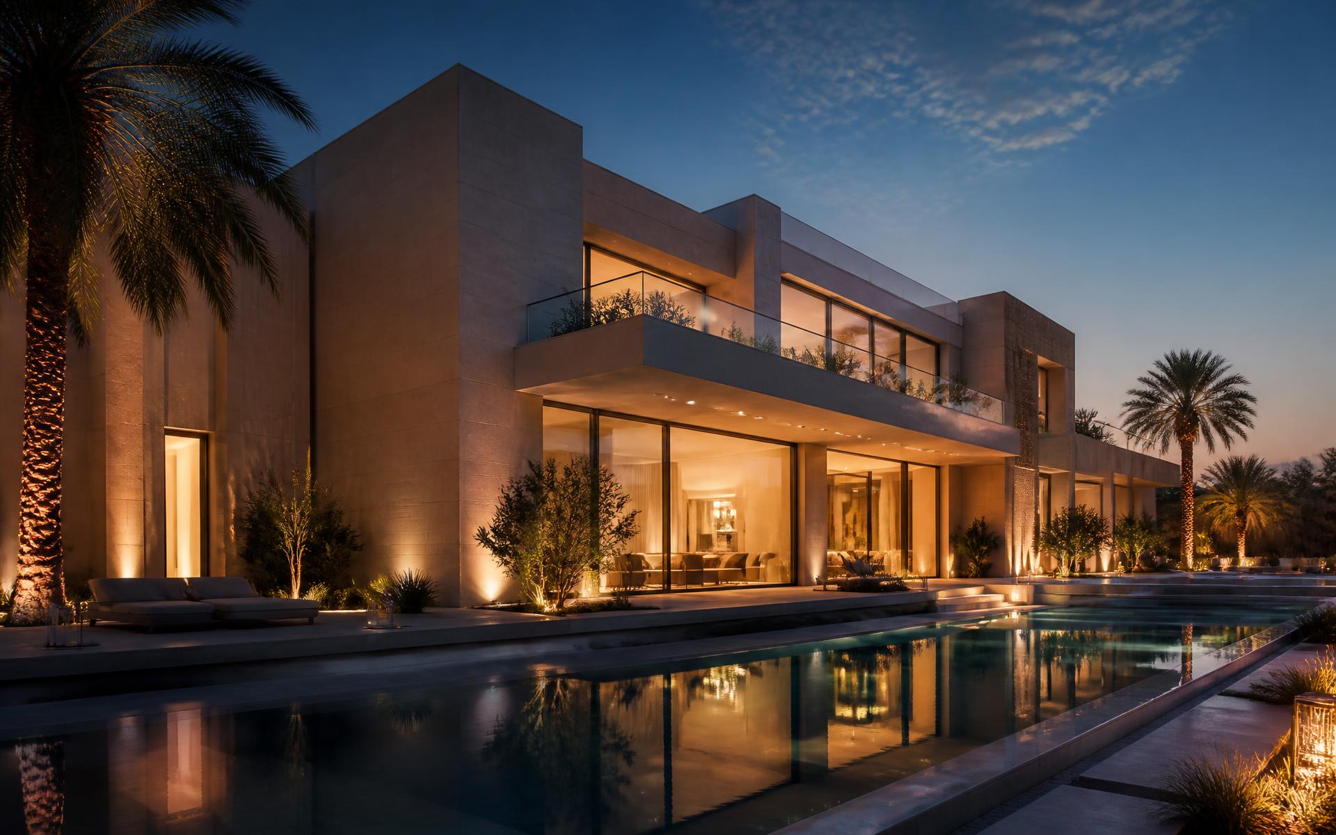Featured residence exterior at dusk
